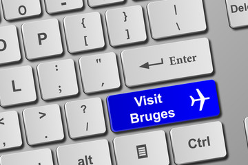 Visit Bruges blue keyboard button