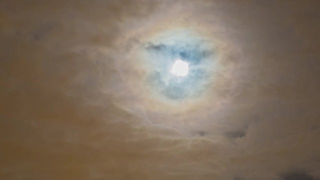 Time-lapse of supermoon with clouds. November 14, 2016