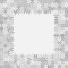 Fototapeta premium 400 Grey Puzzles. Frame. Vector Illustration.