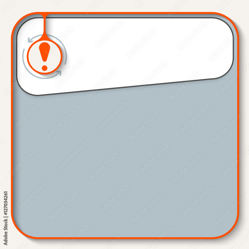 Poster vector simple box to fill your text and exclamation mark