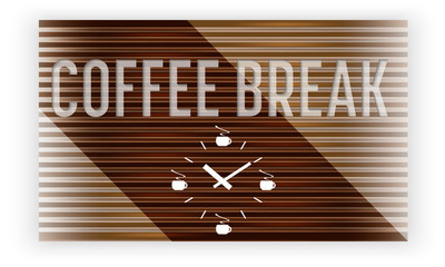 Abstract background with theme of coffee break and watches