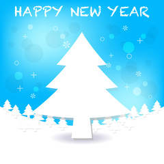 Fototapeta na wymiar Merry Christmas and Happy New Year greeting and celebration card