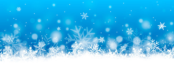 Christmas banner with snowflakes