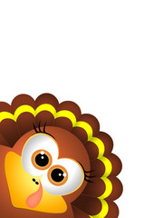 Thanksgiving turkey on white backgroud