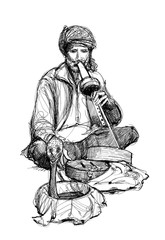 Indian snake charmer
