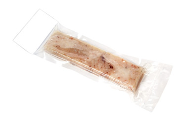 vacuum packed minced fish in transparent film - 127036012