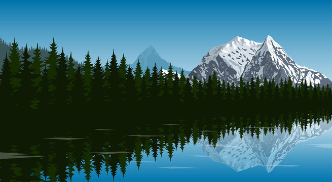 mountain lake landscape