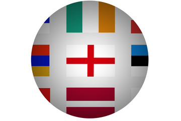 3D EURO flag ,national flag illustration symbol.