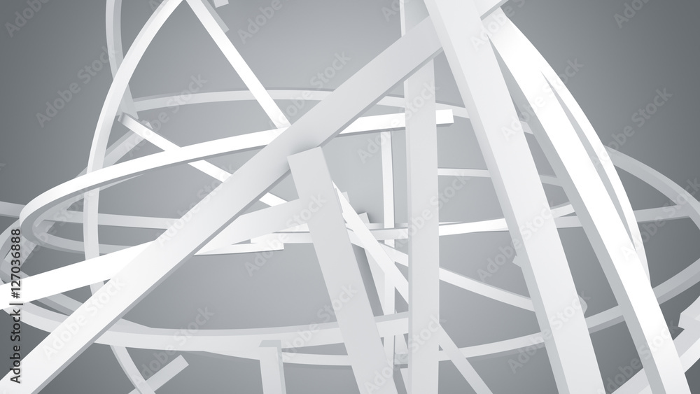 Poster lines on orbit abstract 3d render
