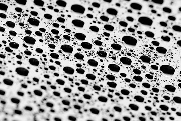 bw photo water drops of on treat water-repellent surface in macro lens shot small-DOF for screen wallpapers