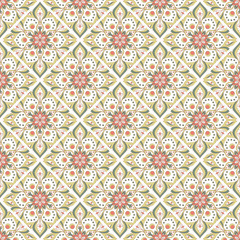 Seamless hand drawn mandala pattern.