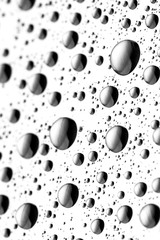 bw photo water drops of on treat water-repellent surface in macro lens shot small-DOF for screen wallpapers