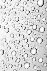 bw photo water drops of on treat water-repellent surface in macro lens shot small-DOF for screen wallpapers