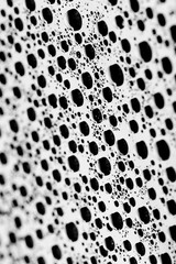bw photo water drops of on treat water-repellent surface in macro lens shot small-DOF for screen...