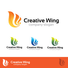 Creative wing logo, wing logo design