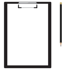 Clipboard and pencil