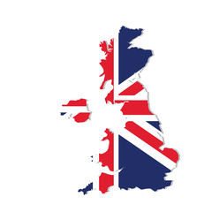 Uk map flag
