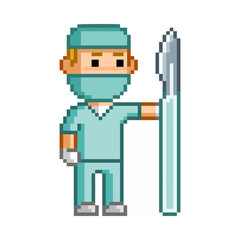 Vector 8 bit pixel surgeon for game