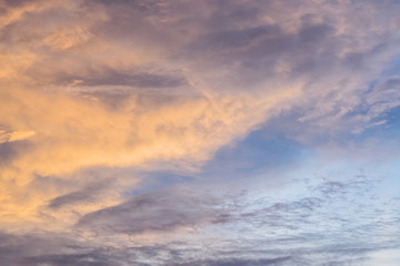 Naklejka na ściany i meble Cloudscape with sunset