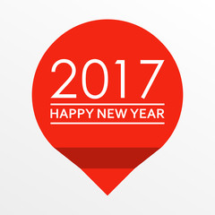2017 New Year design element for brochure, calendars, greetings cards. Vector illustration.