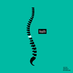 Human spine icon. Health skeleton
