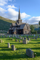 Fototapeta na wymiar Lom stave church, Norway