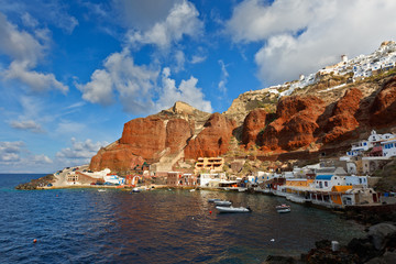 Oia village on Santorini island in Greece.