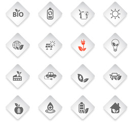 alternative energy icon set