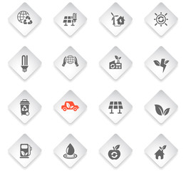 alternative energy icon set