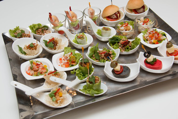 various of food cocktail menu