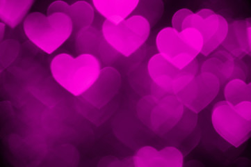 pink heart bokeh background photo, abstract holiday backdrop
