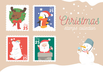 Christmas and New Year Vector greeting card