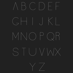 Font with minimal design.