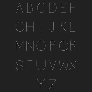Font with minimal design.