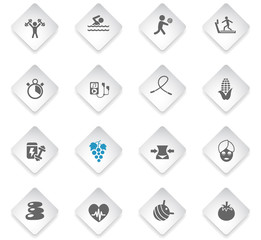 healthy lifestyle icon set