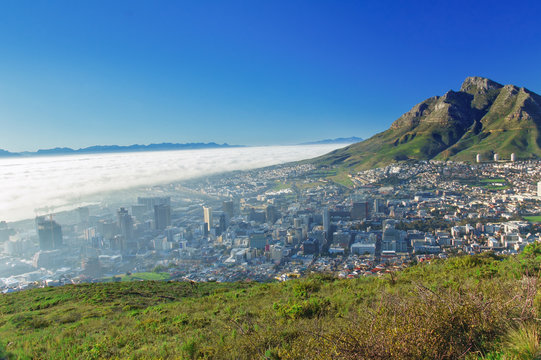 Beautiful view of Cape Town and Table Mountain, South Africa
