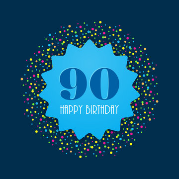 "HAPPY 90th BIRTHDAY" Card 