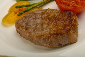 Grilled beef steak