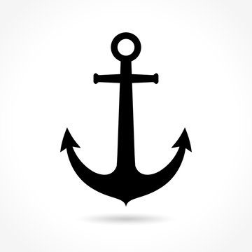 anchor icon on white background