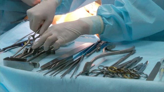 Surgical instruments in a series, the operating