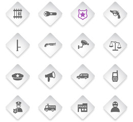 police icon set