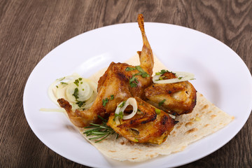 Grilled quail