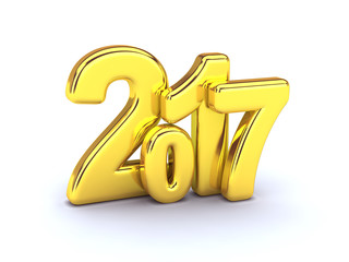 2017 Gold 3D illustration
