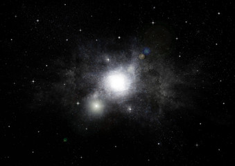 galaxy in a free space