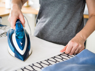 Woman ironing