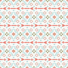 Tribal hand drawn line geometric mexican ethnic seamless pattern. Border. Wrapping paper. Print. Doodles. Vintage tiling. Handmade native vector illustration. Aztec background. Ink graphic texture