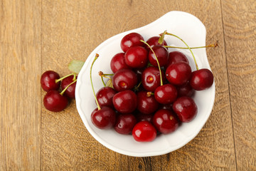 Cherry berries in the bowl