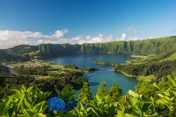 Fotobehang Zeven steden Vulkansee auf Sao Miguel (Azoren) © photoplace