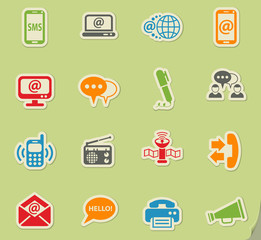 communication icon set