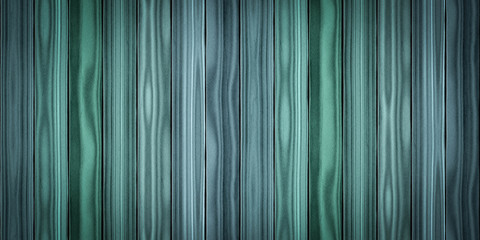 Wood texture. Lining boards wall. Wooden background pattern. Showing growth rings. green, blue color